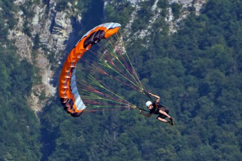 Approach-for-Landing-Paraglider-approaching-landing-area-at-the-Sonchaux-Acrobatic-show-Villeneuve-Switzerland-August-2010