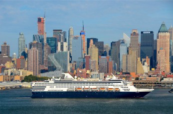 Cruise Ship Leaves NY Harbor