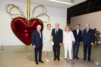 Francois Pinault, Farah Palhavi, HSH Prince Albert, Maryvonne, Martin Bethelot and HE Michel Roger @Palais Princier