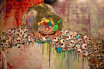 Section of the polyptych by Takashi Murakami 727-272 (The Emergence of God at the Reversal of Fate) (3)