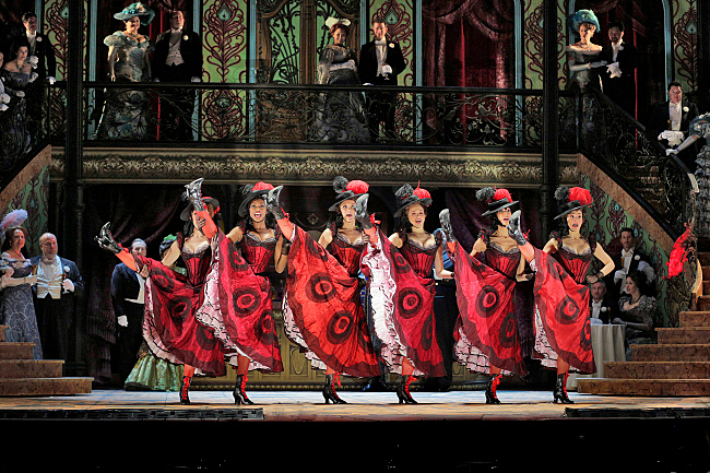 CanCan Dancers, Maxim's, Paris, in MET's Production, The Merry Widow, 2014-15