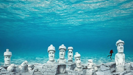 Artist's rendition of the Rapa Nui Reef